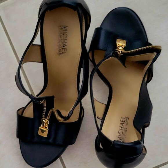 Michael Kors Berkley Leather High Heel Sandal - Picture 4 of 4